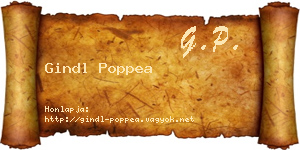 Gindl Poppea névjegykártya